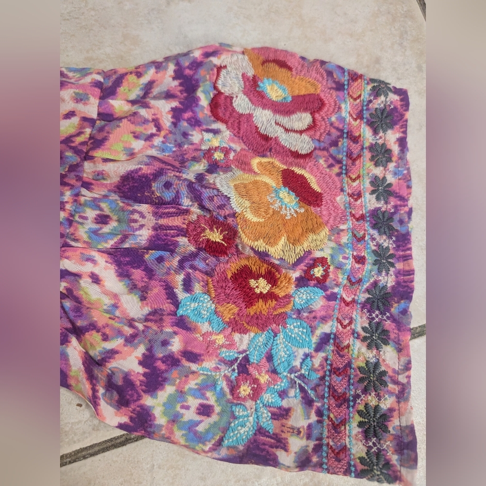 Savanna Jane Vibrant Floral Tunic Blouse - Pink and Orange NWT - Picture 7 of 9